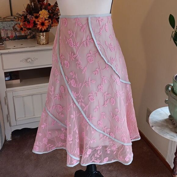 Sylvie + Mado Embroidered Skirt. Fairycore,  Balletcore, Feminine - Picture 1 of 7